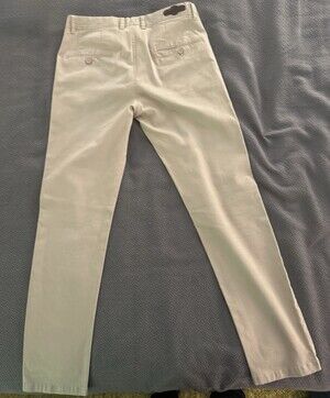 Aloperson Men’s Slim Fit Pants Beige Khaki Size 32  Cotton Stretch - Worn Once